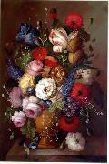 Floral, beautiful classical still life of flowers.073